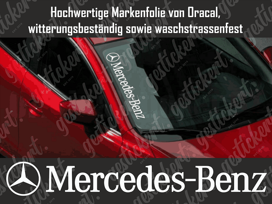 Mercedes Benz AMG Frontscheibe 100cm Windschutzscheiben Aufkleber -  Bremssattel-Aufkleber