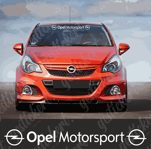 1x 75 cm Opel Motorsport Frontscheibenaufkleber