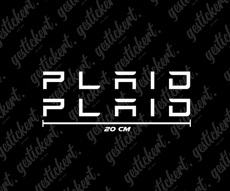 2x 20 cm Plaid Aufkleber für Tesla