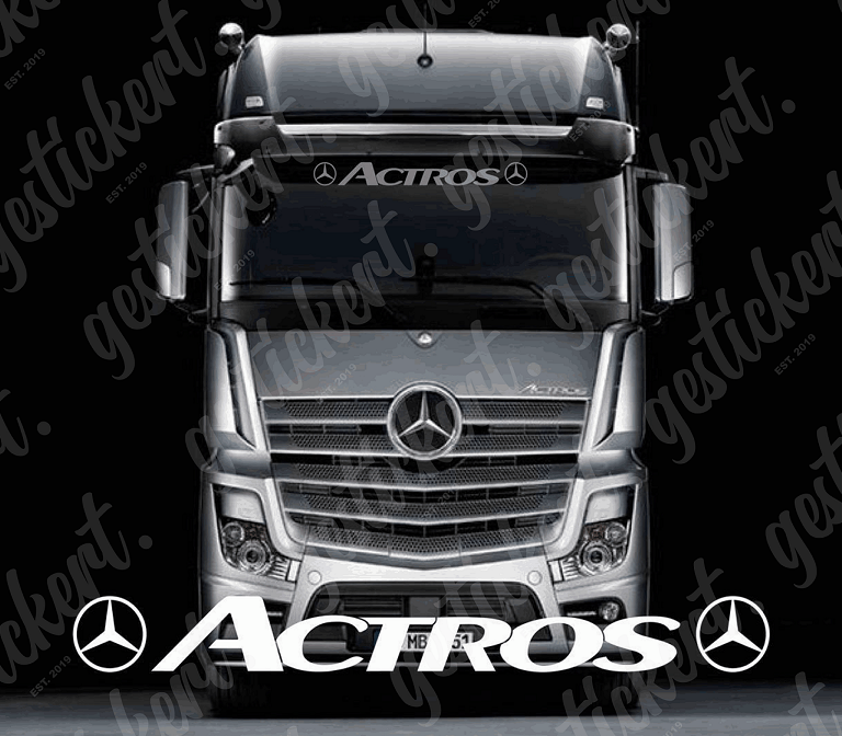 Actros Mercedes Benz LKW Windschutzscheiben-Aufkleber -  Bremssattel-Aufkleber