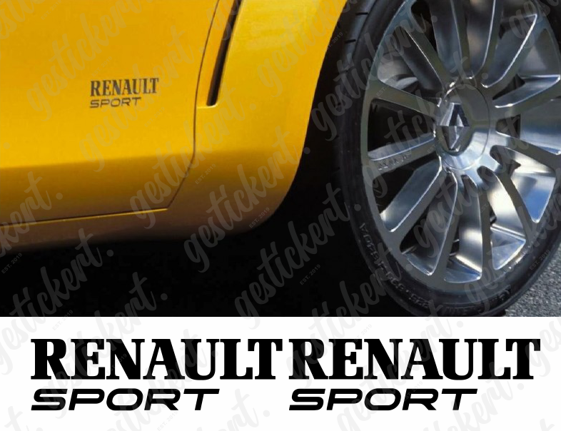 1x 100 cm Sport Aufkleber für Frontscheibe für Renault – gestickert