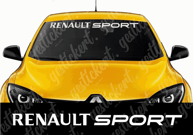 Renault Sport Gt Blendstreifen Frontscheibe Aufkleber Megane, Laguna e.c.t