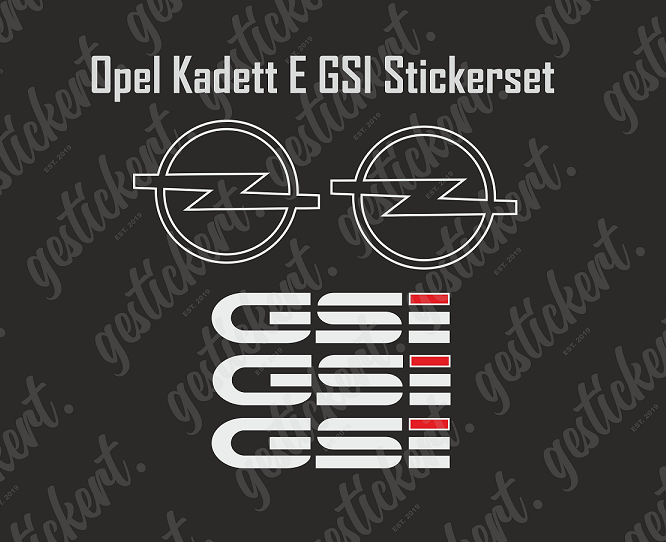 1 Set Kadett E GSI Aufkleber