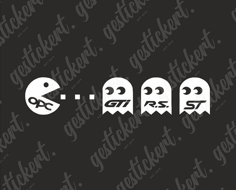 1x 20 cm OPC Pacman Aufkleber für Opel