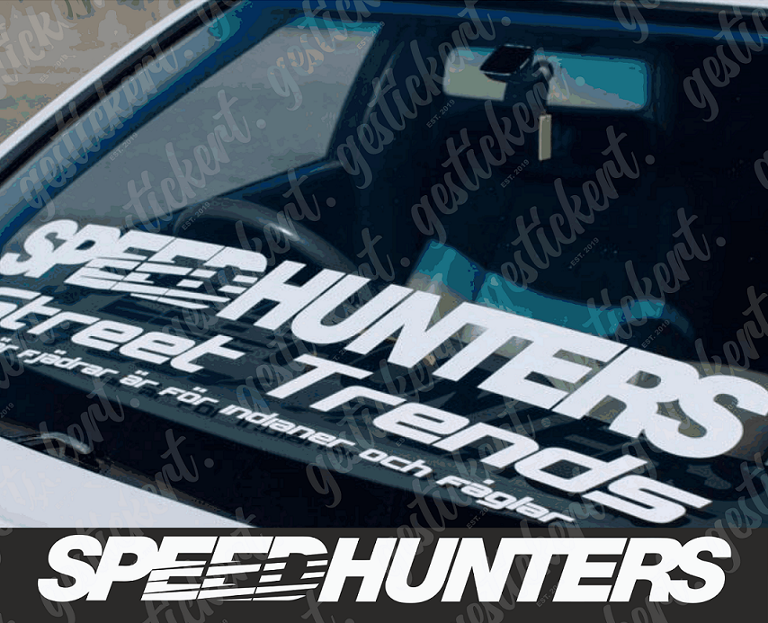 1x 90 cm Speedhunters Aufkleber für Frontscheibe