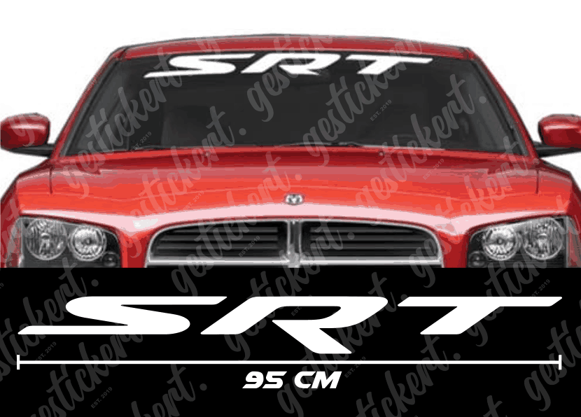 1x 95 cm SRT Frontscheiben Aufkleber für Dodge