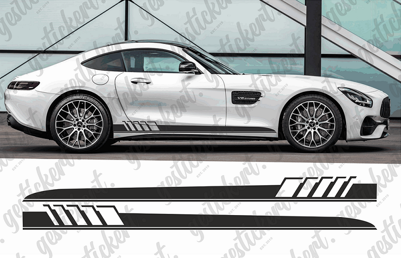 2x Edition 1 Streifen für Mercedes AMG GT / GT S / GT R
