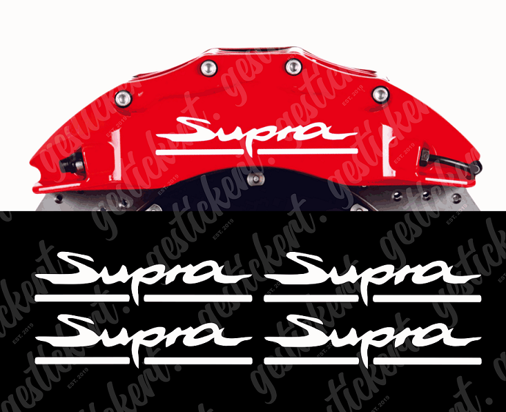 4x Aufkleber für Bremssattel für Toyota Supra