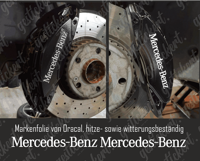 1 Set AMG Carbon Ceramic Aufkleber für Bremssattel – gestickert