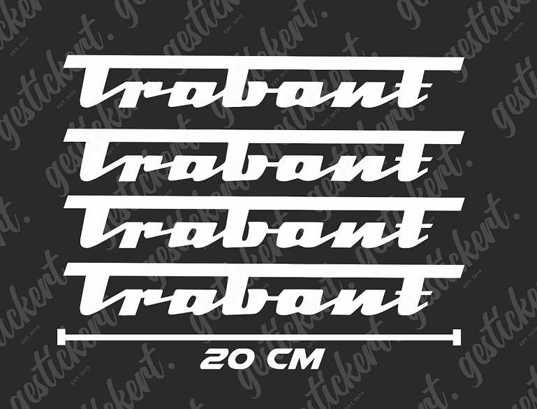 4x 20 cm Aufkleber für Trabant