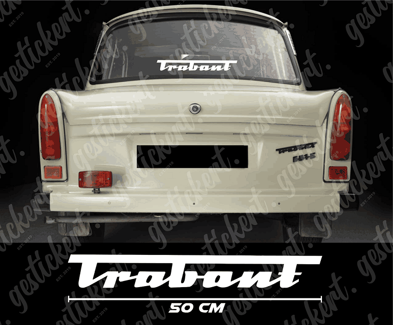 1x 50 cm Aufkleber für Heckscheibe für Trabant