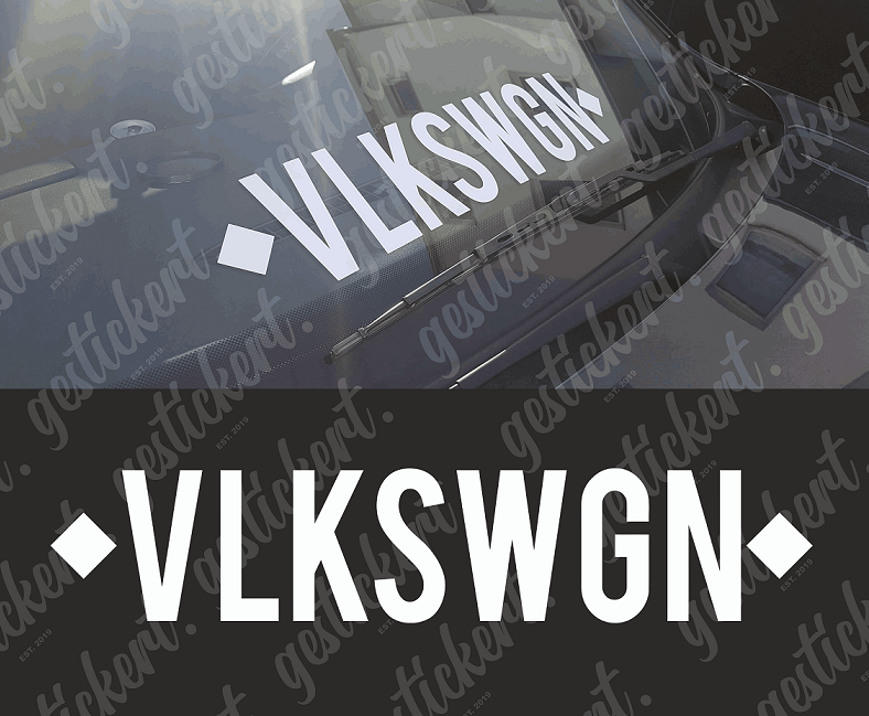 1x 40 cm VLKSWGN Aufkleber für Frontscheibe