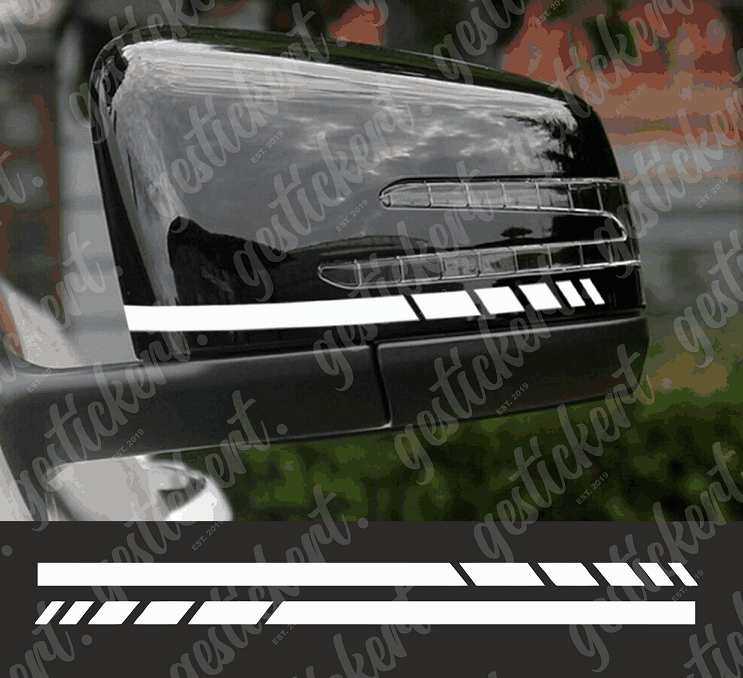 2x Streifen für Rückspiegel für AMG / Mercedes