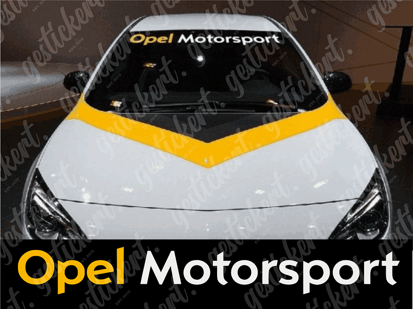 1x 100 cm Opel Motorsport Aufkleber für Frontscheibe