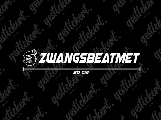 1x 20 cm Turbo zwangsbeatmet Aufkleber