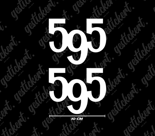 2x 20 cm 595 Aufkleber für Abarth