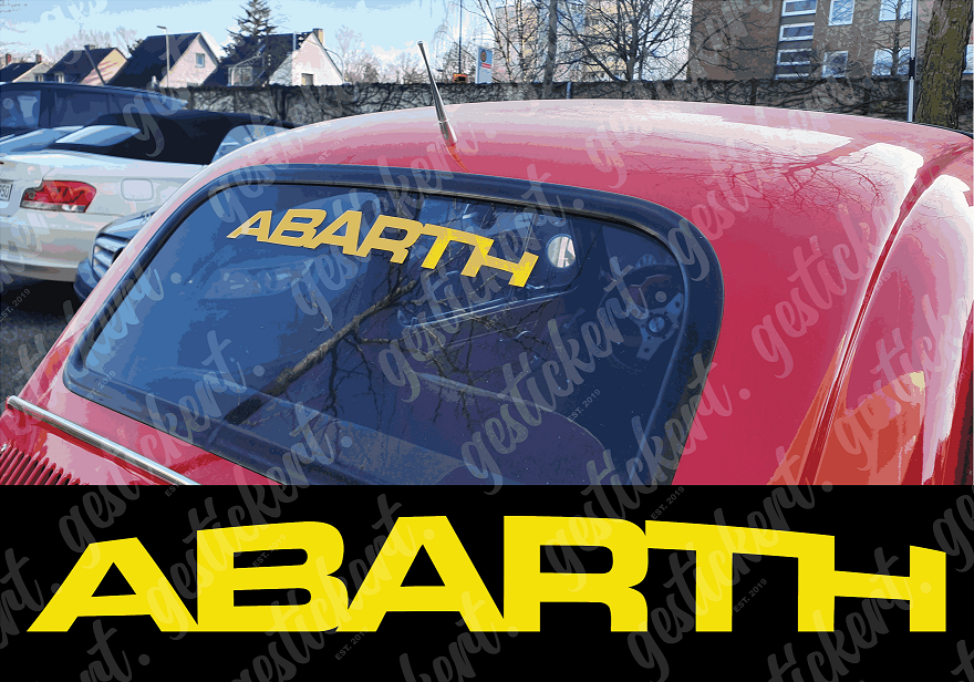 1x 50 cm Abarth Schriftzug Aufkleber