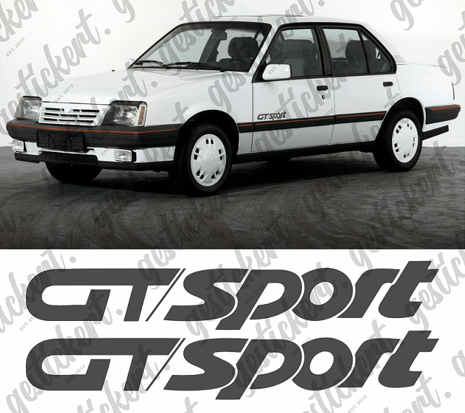 2x Aufkleber für Opel Ascona C GT/Sport