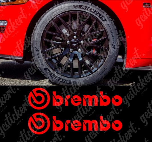 2x Brembo Bremssattelaufkleber passend für Ford Mustang