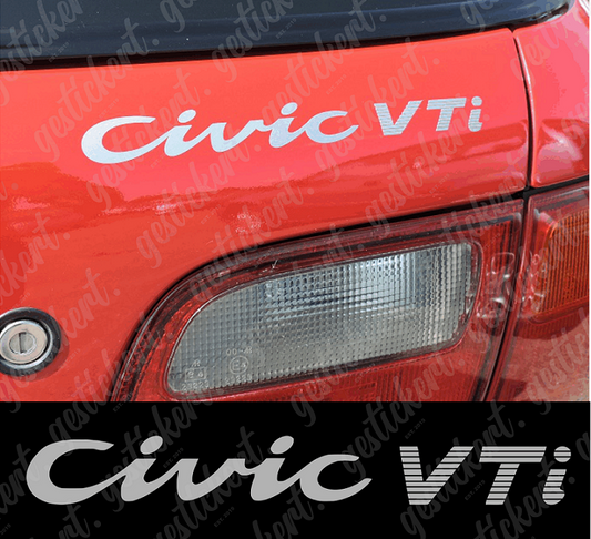 1x Aufkleber Heckklappe für Honda Civic VTi