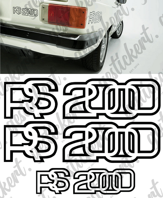 1 Set Aufkleber für Ford Escort MK 2 RS2000