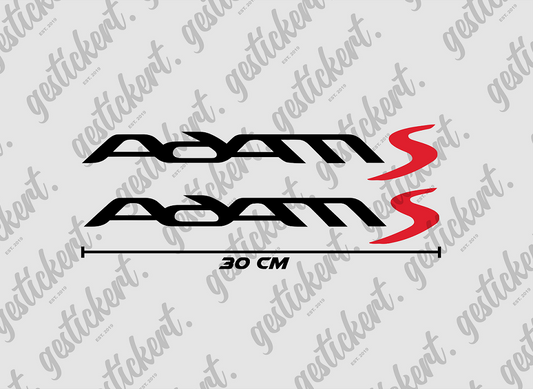 2x 30 cm Aufkleber für Opel Adam S