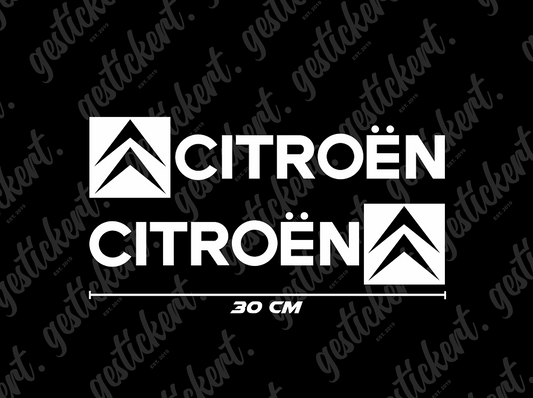 2x 30 cm Retro Aufkleber für Citroen