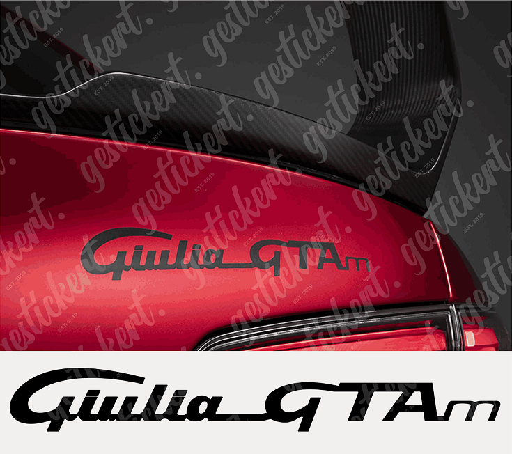 1x Schriftzug Heckklappe für Alfa Romeo Giulia GTAm