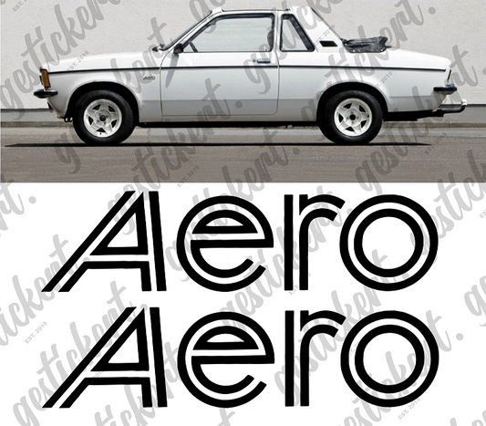 2x Aufkleber Kotflügel für Opel Kadett C Aero