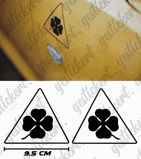 2x Quadrifoglio Aufkleber für Alfa Romeo