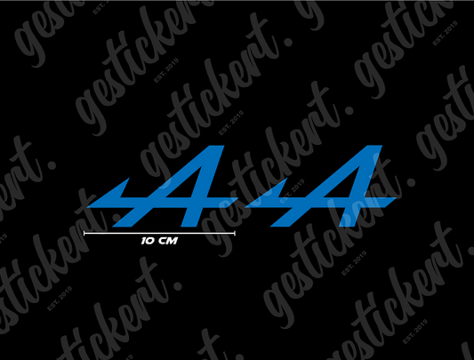 2x 10 cm Aufkleber für Alpine