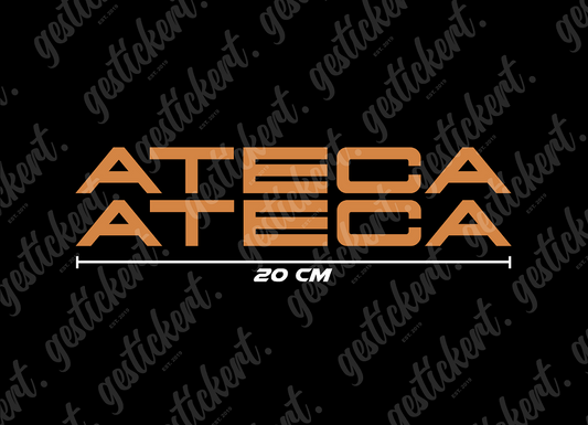 2x 20 cm Cupra Ateca Aufkleber Schriftzug