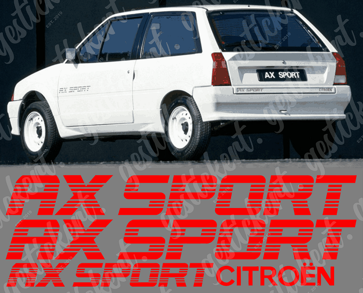 1 Set Aufkleber für Citroen AX Sport