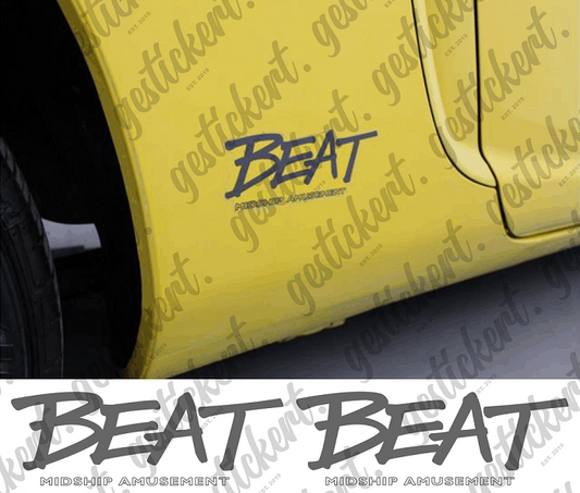 2x Honda Beat Midship Amusement Aufkleber