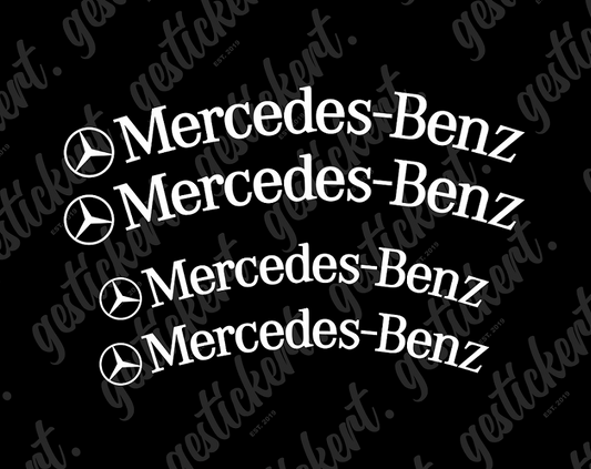 1 Set Mercedes-Benz Aufkleber gebogen für Bremssattel