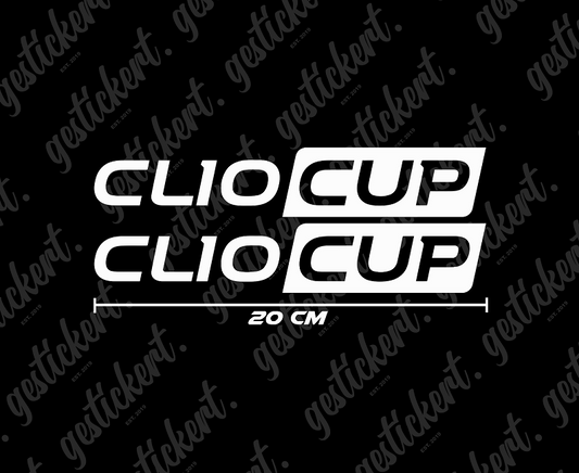 2x 20 cm Clio Cup Aufkleber neu für Renault