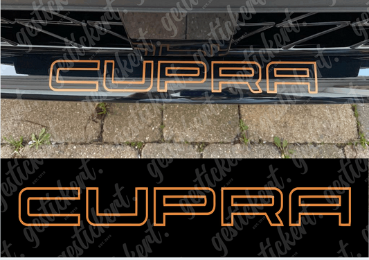 1x 30 cm Frontspoiler Aufkleber für Cupra