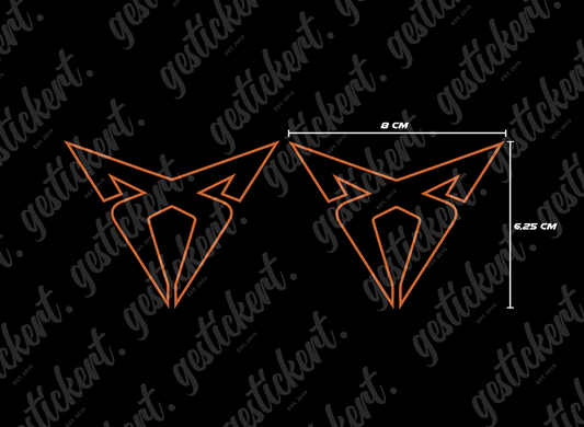 2x Cupra Outlines Logo Aufkleber