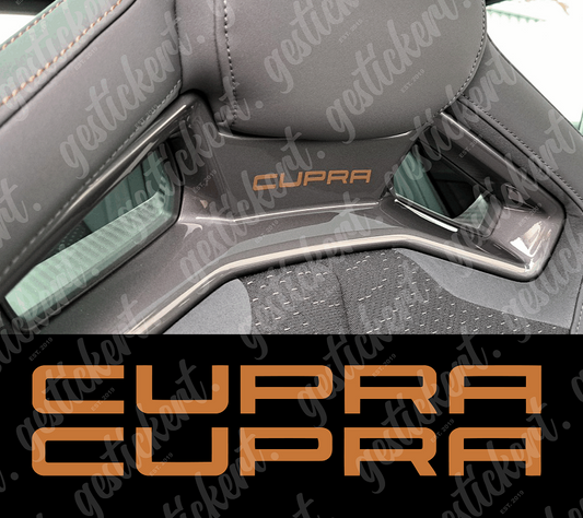 2x Aufkleber für Cupra Sitze