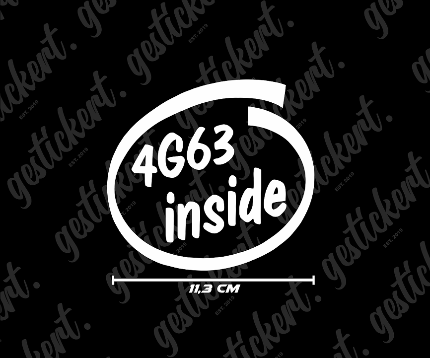 1x 4G63 Inside Aufkleber für Mitsubishi – gestickert