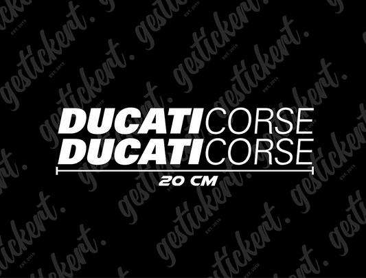 2x 20 cm Aufkleber Ducati Corse