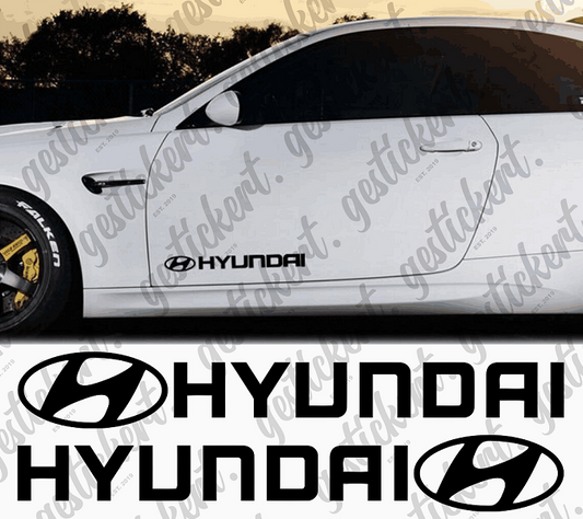 2x 40 cm Aufkleber für Hyundai