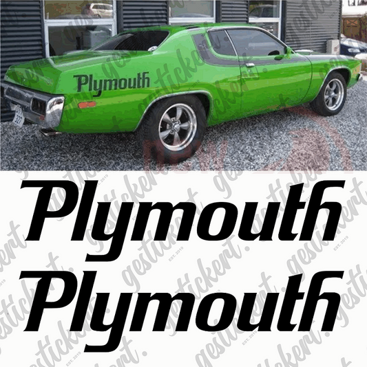 2x 67 cm Aufkleber für Plymouth