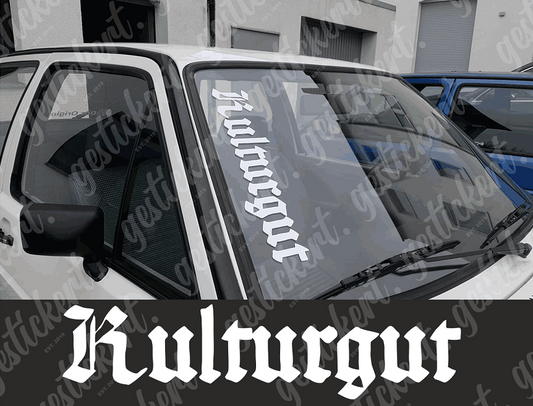 1x 45 cm Kulturgut Aufkleber für Frontscheibe