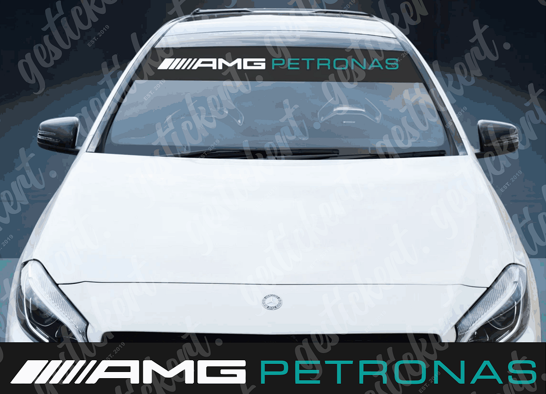 1x 100 cm AMG Petronas Aufkleber für Frontscheibe