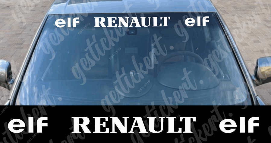 1x 100 cm Renault Elf Retro Aufkleber für Frontscheibe