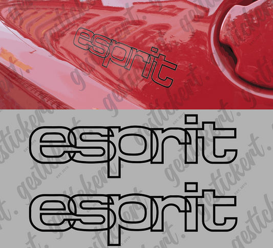 2x Aufkleber passend für Lotus Esprit