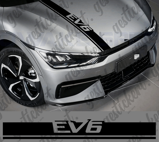 1x Streifen Aufkleber für Motorhaube für Kia EV6