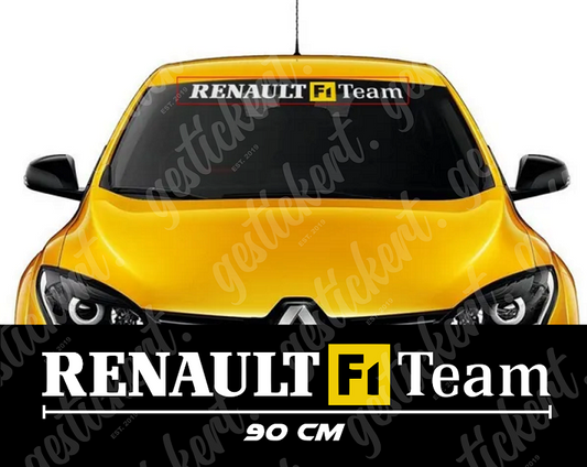 1x 90 cm F1 Team Aufkleber für Frontscheibe für Renault