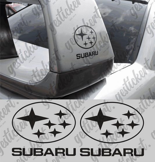 2x Spoiler Aufkleber für Subaru